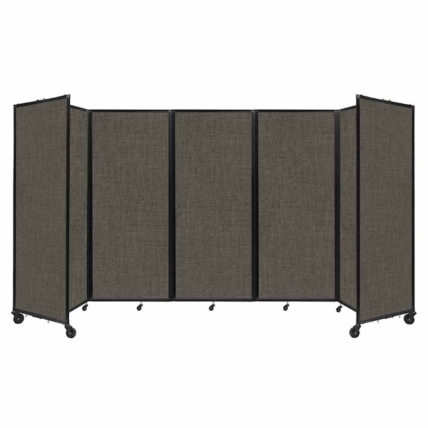Room Divider 360 Folding Portable Partition 14' x 6'10" Mocha Fabric